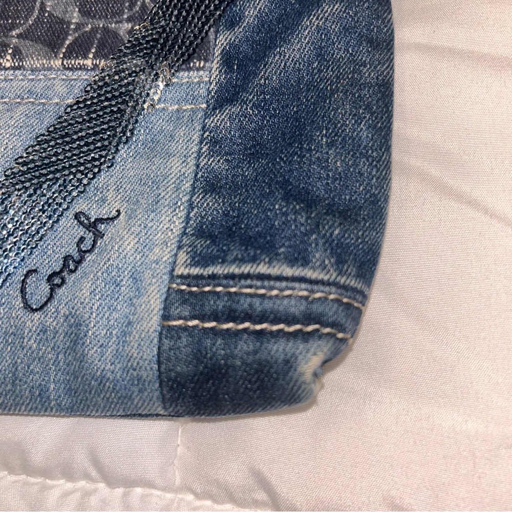 Coach Vintage Poppy Denim Patchwork Crossbody Bag - Picture 5 of 15